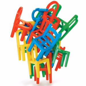 Stacking game chairs (jenga)