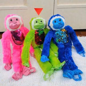 Soft toy monkey 45 cm - green