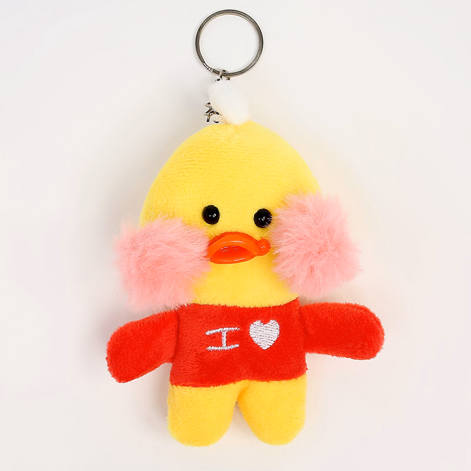 Lalafanfan duck plush keychain, 9 cm — image 2