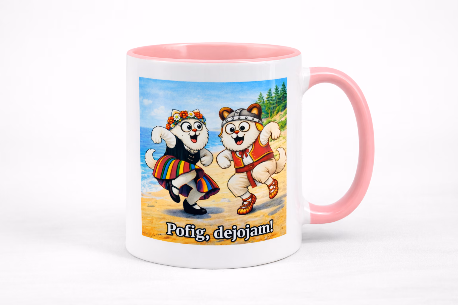 Souvenir mug "I don't care, let's dance!"